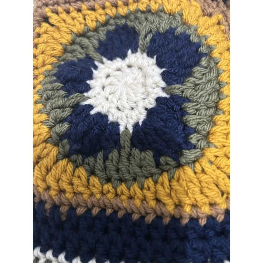 Hand Knit Crochet Large Hobo Bag Boho Hippie Festival Coachella Indie Earthy Y2K
